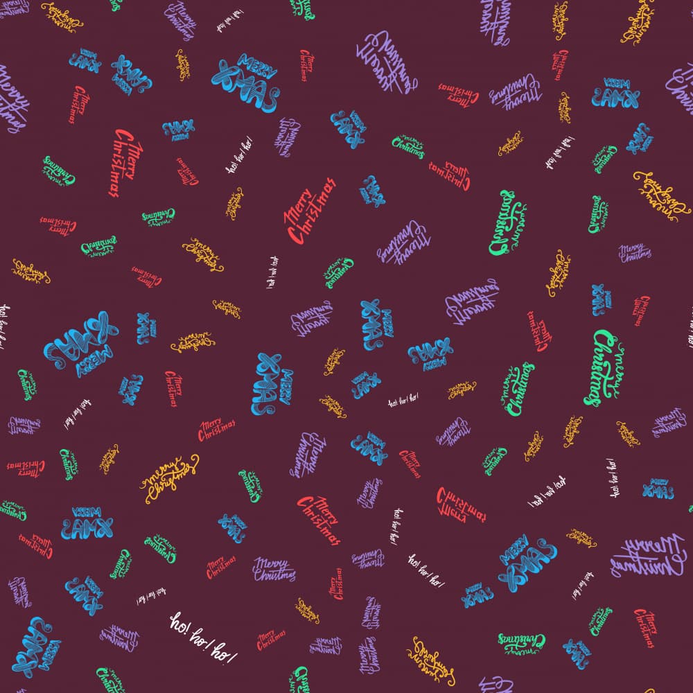 Merry Christmas Pattern by Marika Barsrsind — canvas wall art
