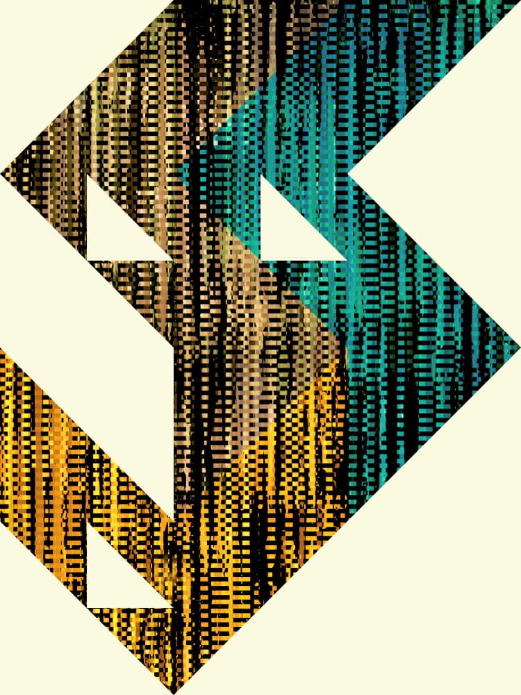 Vibrant Geometric Glitch by Petr Strnad — canvas wall art