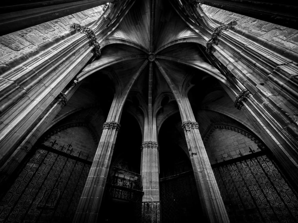 Dramatic Gothic Arches by Fernando Silveira — canvas wall art