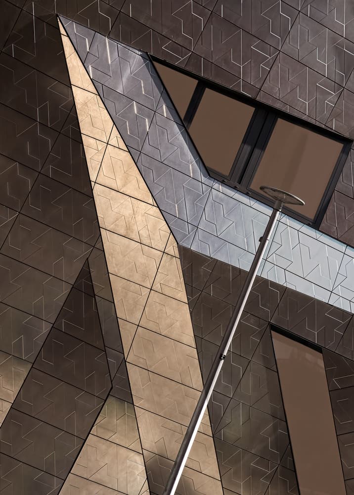 Modern Geometric Facade by Tomasz Buczkowski ( Tomush ) — canvas wall art