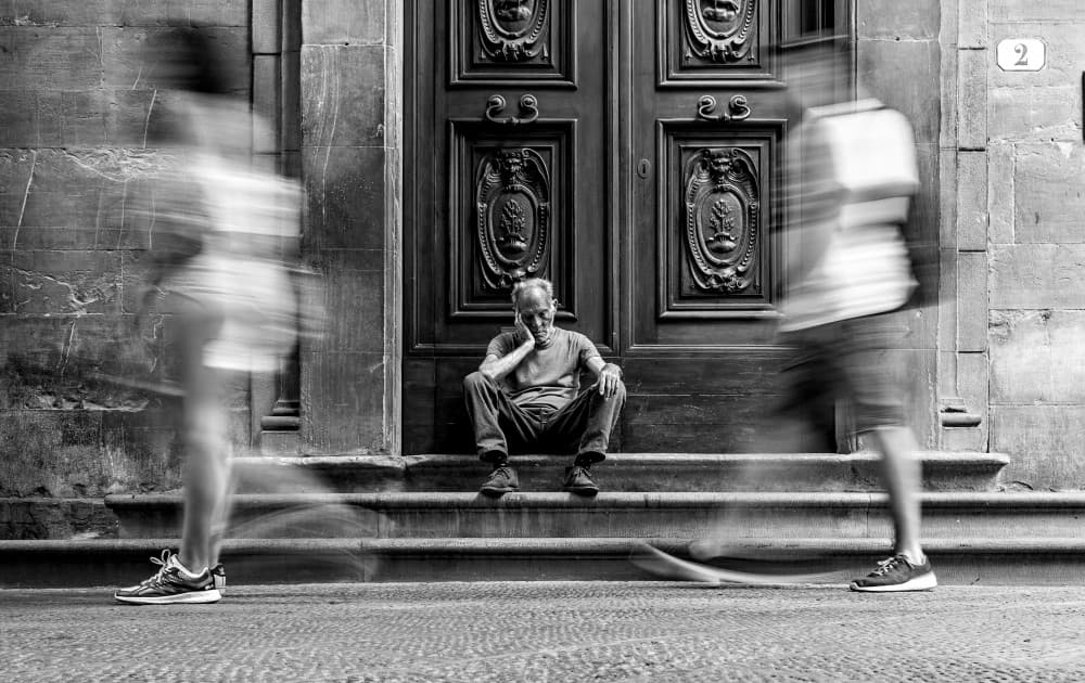 Solitude Amidst Motion by Francesco Martinelli — canvas wall art