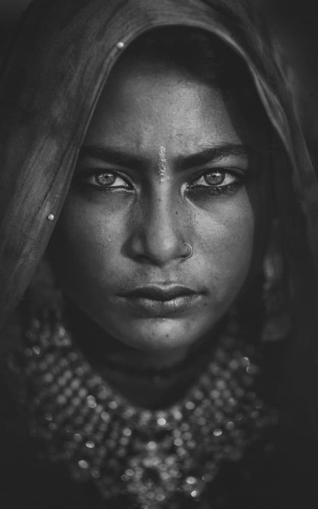 Intense Gaze Portrait by Vivek Kalla — canvas wall art