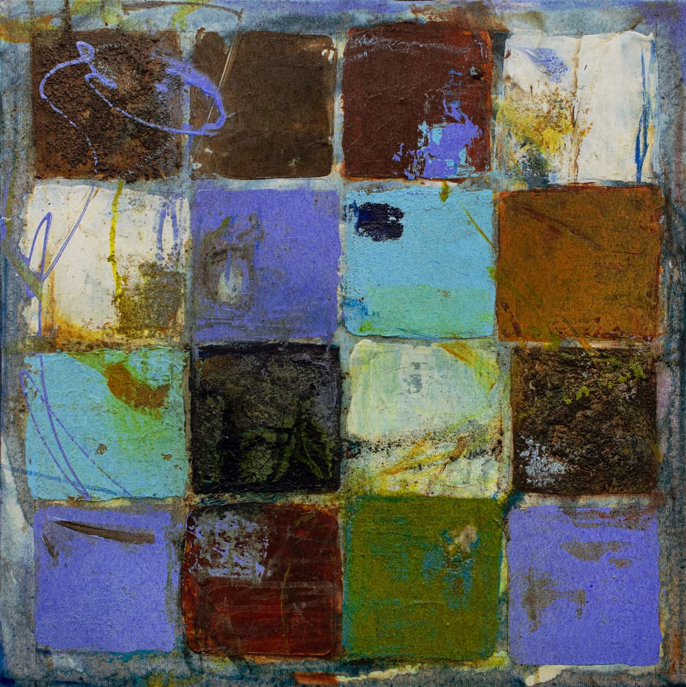 Abstract Color Grid by Deb Chaney — canvas wall art