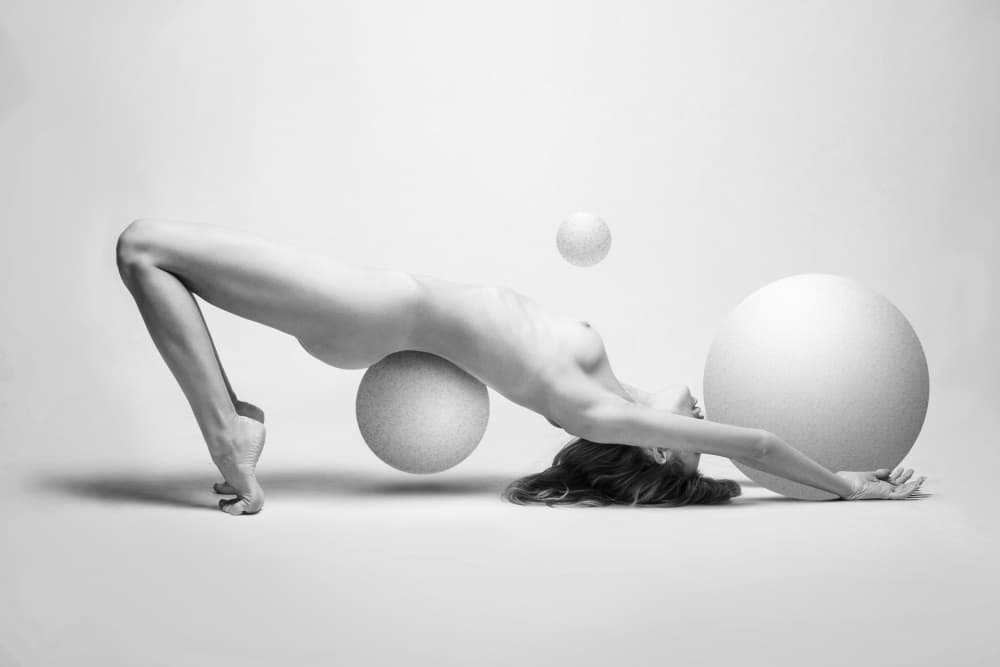 Ethereal Nude Balance by Ruslan Kolodenskiy — canvas wall art