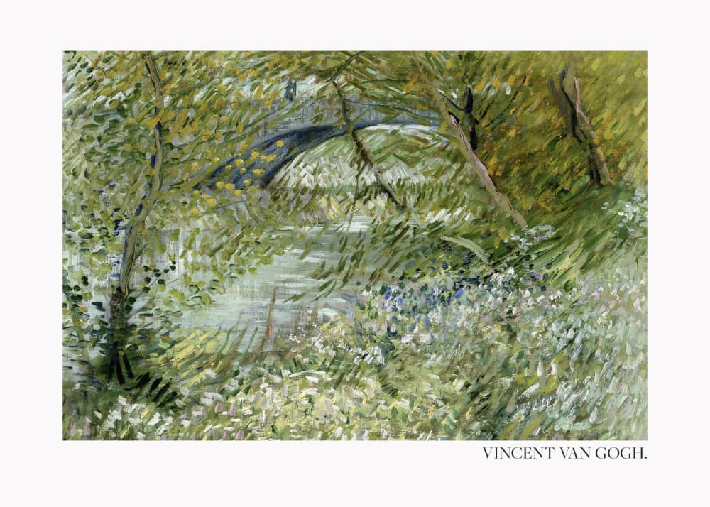 River Bank In Springtime (1887) Horisontal by Vincent Van Gogh — canvas wall art