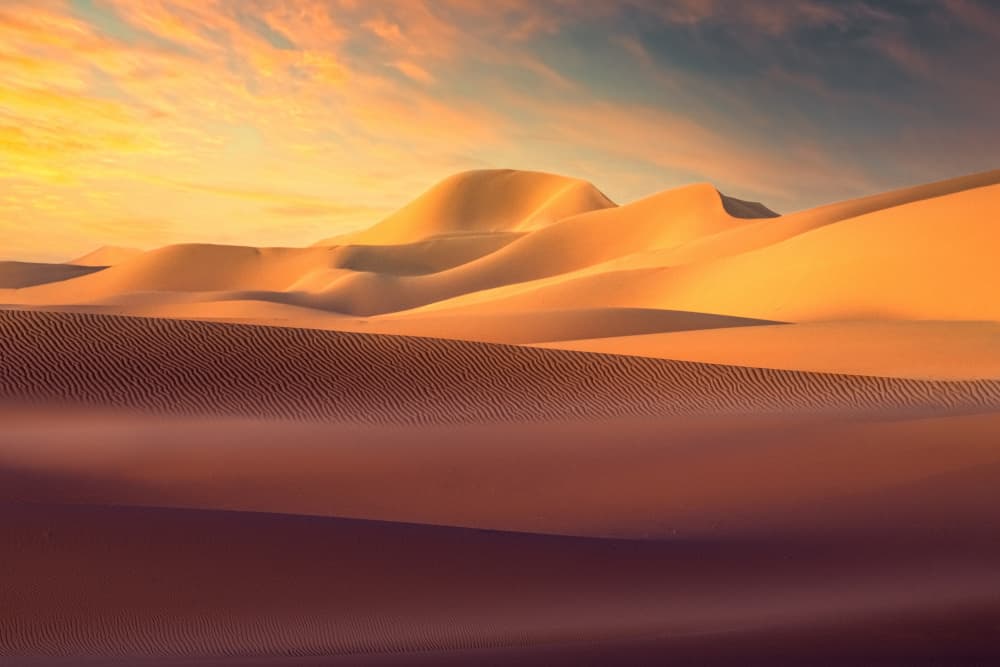 Golden Desert Dunes by Anas AlSubhi — canvas wall art