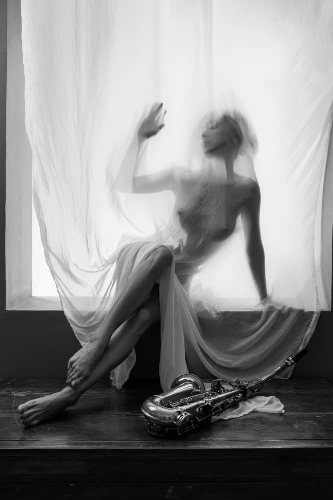 Ethereal Jazz Woman by Sita Gramich — canvas wall art