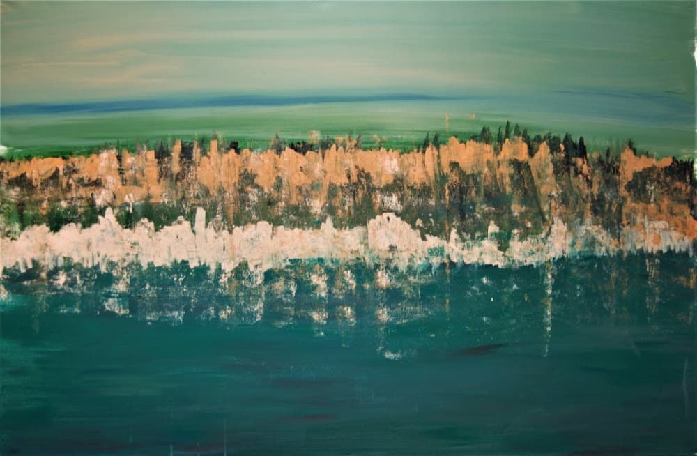Green Forest Reflection by Joackim Schou Dahle — canvas wall art