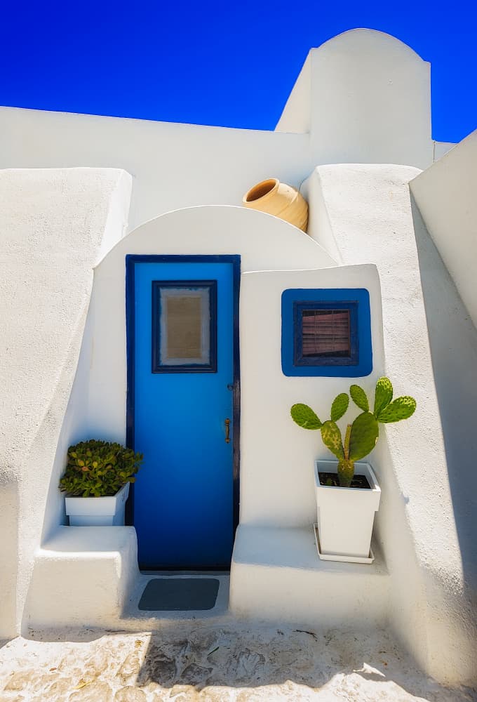 Whitewashed Blue Doorway by Eugenio Pastor Benjumeda — canvas wall art