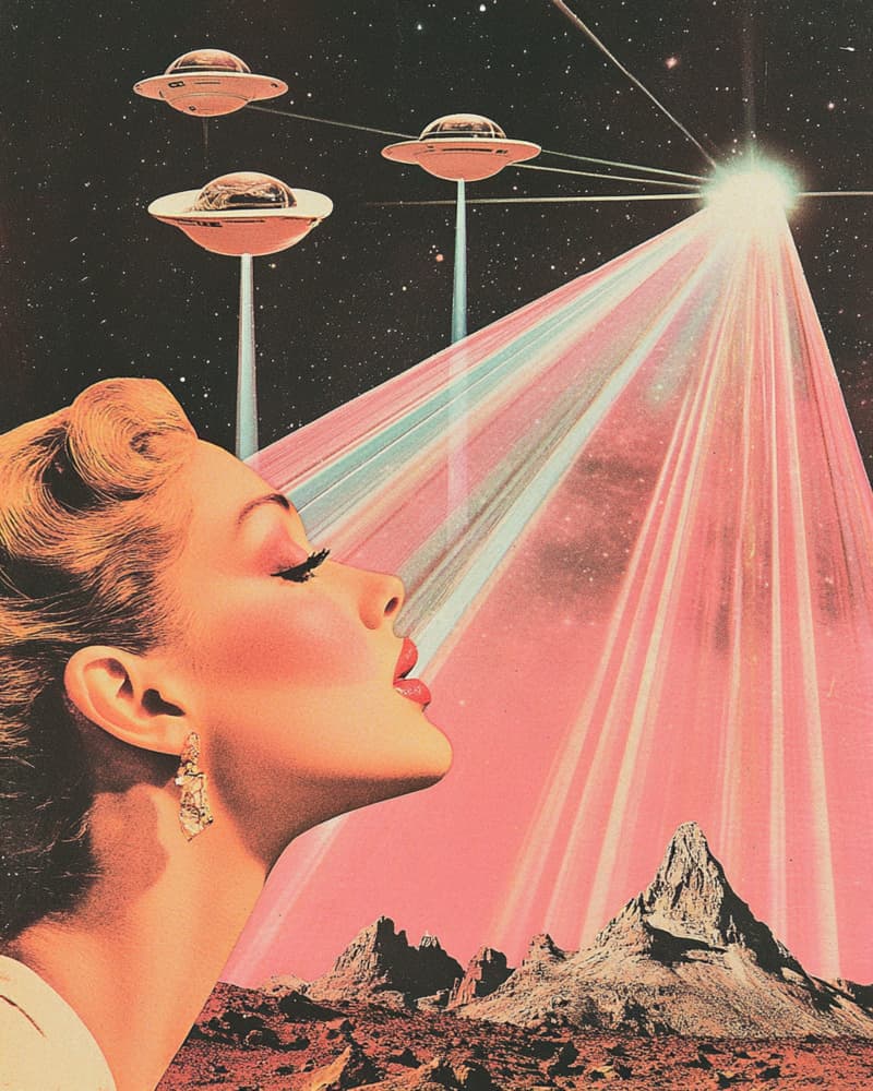 Retro Space Glamour by Samantha Hearn — canvas wall art