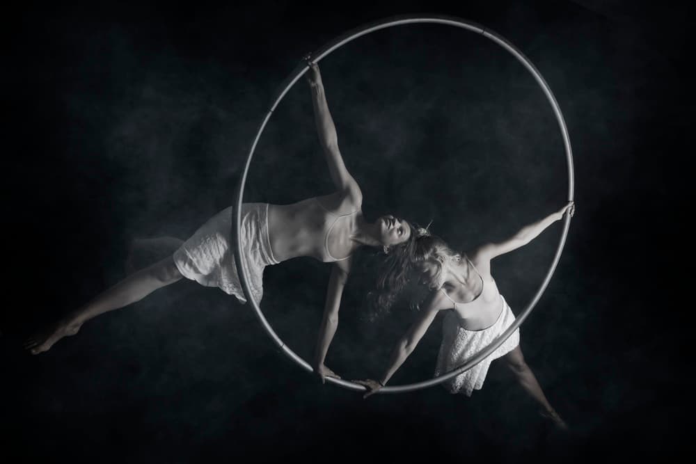Ethereal Aerial Hoop Duo by Olga Mest — canvas wall art