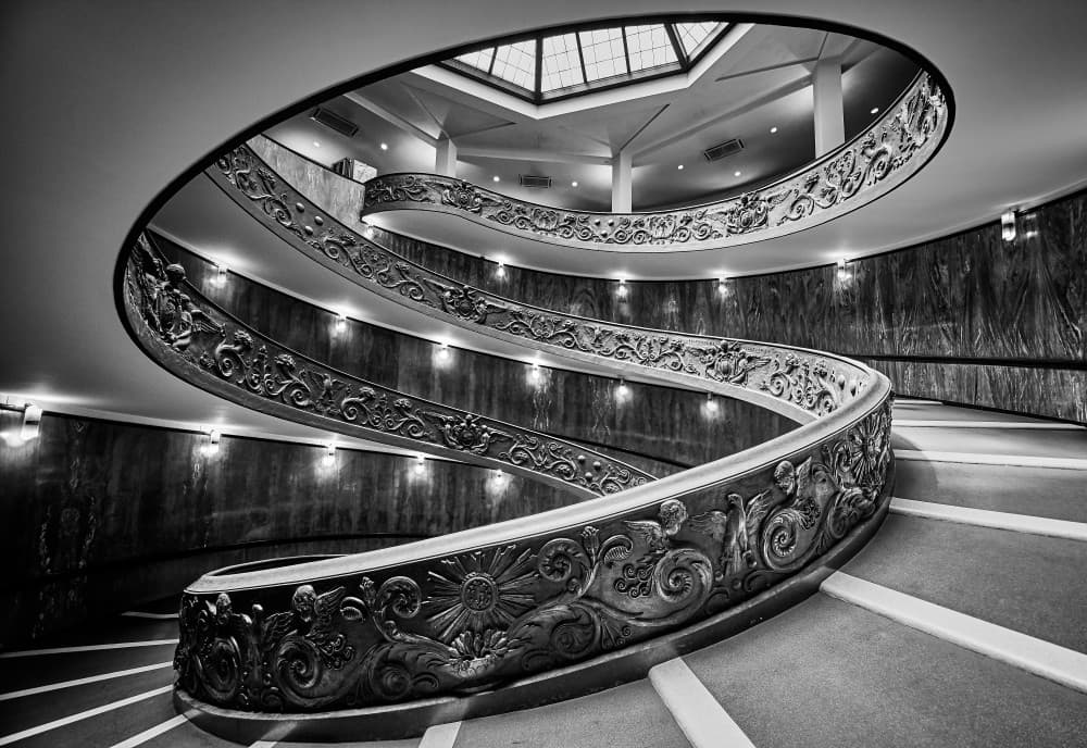 Grand Spiral Staircase by Michael Echteld — canvas wall art