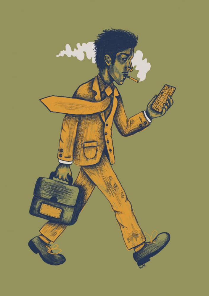 Businessman On The Go by Senna-Mia Rahner — canvas wall art