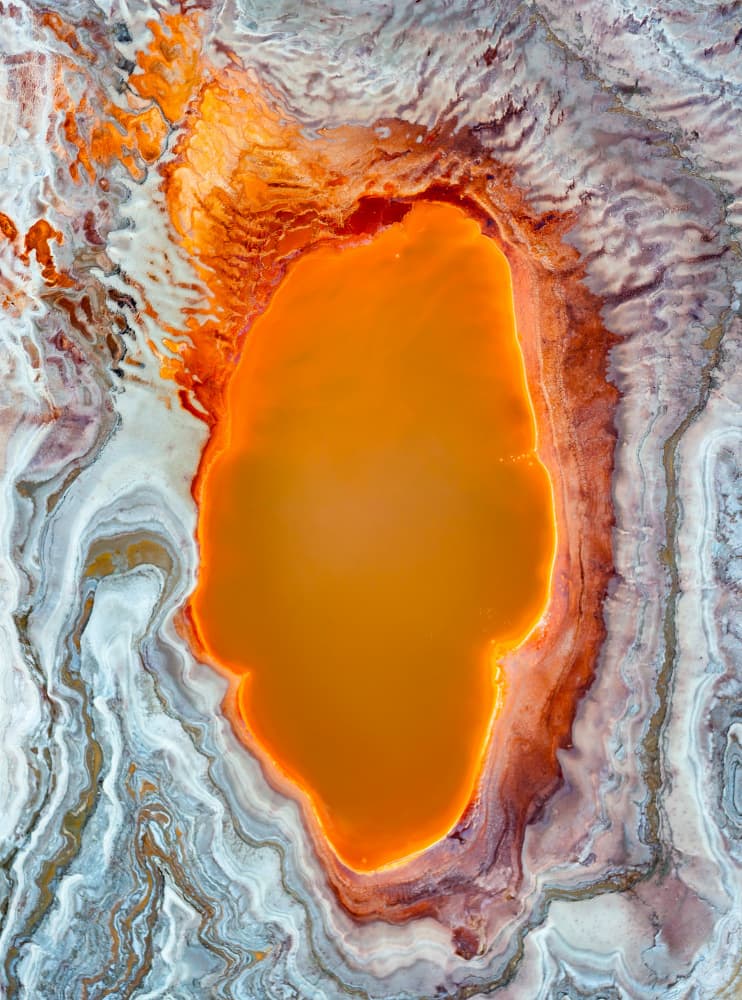Orange Mineral Landscape by Gilad Topaz — canvas wall art