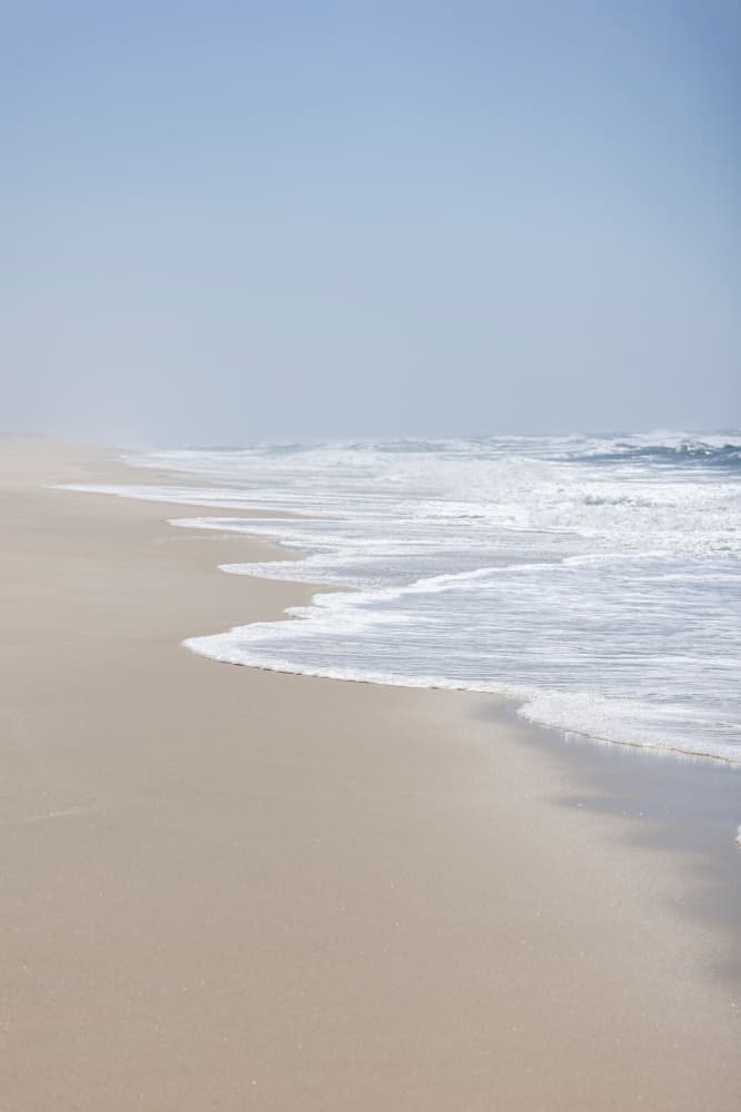 Blue and Sand 1 by Mareike Böhmer — canvas wall art