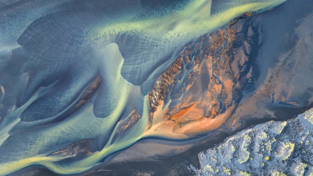 Colorful Glacial Delta by Willa Wei — canvas wall art