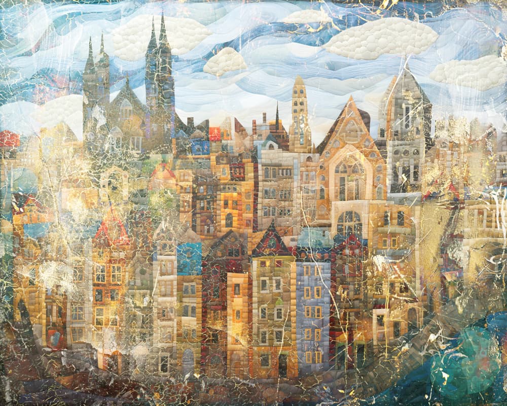 Vibrant European Cityscape by Rafal Kulik — canvas wall art