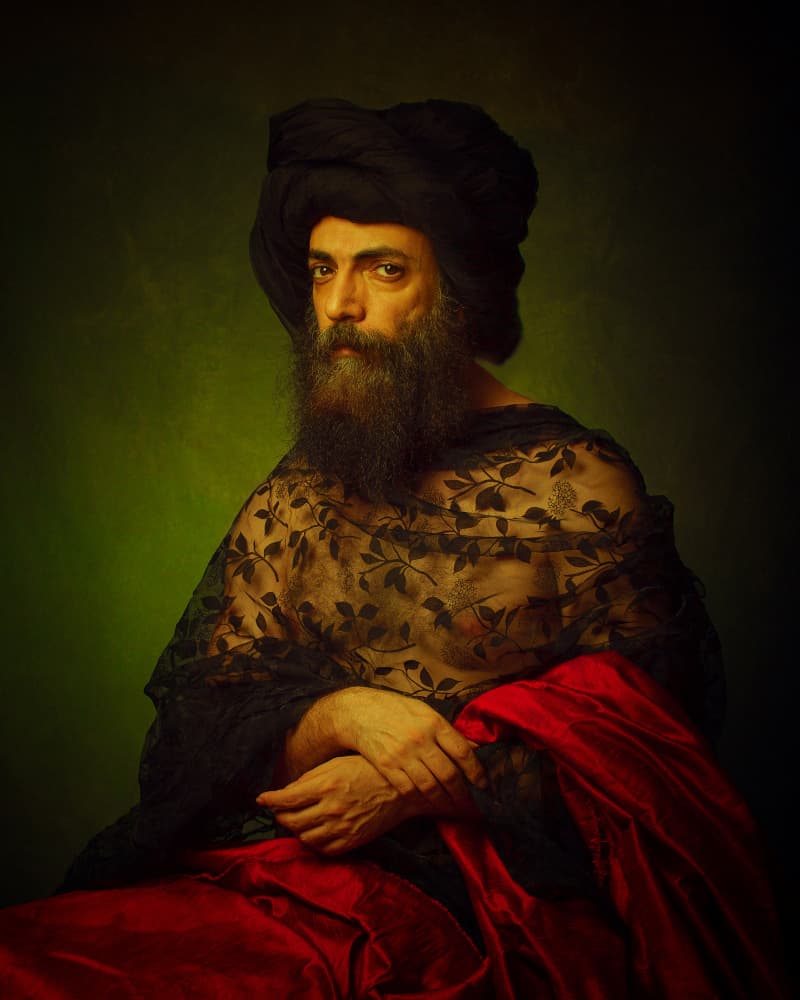 Regal Bearded Man by Mehdi Mokhtari — canvas wall art