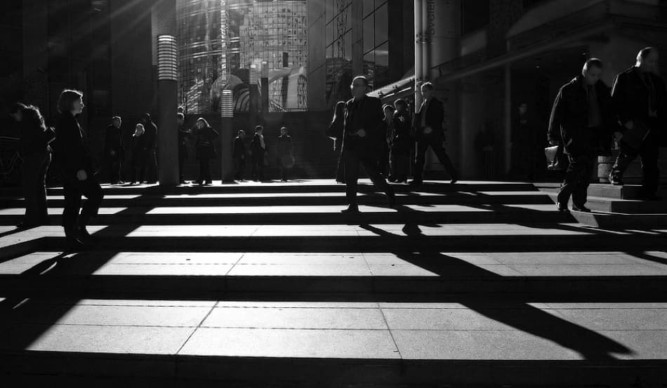 Urban Light and Shadows by Jure Kravanja — canvas wall art