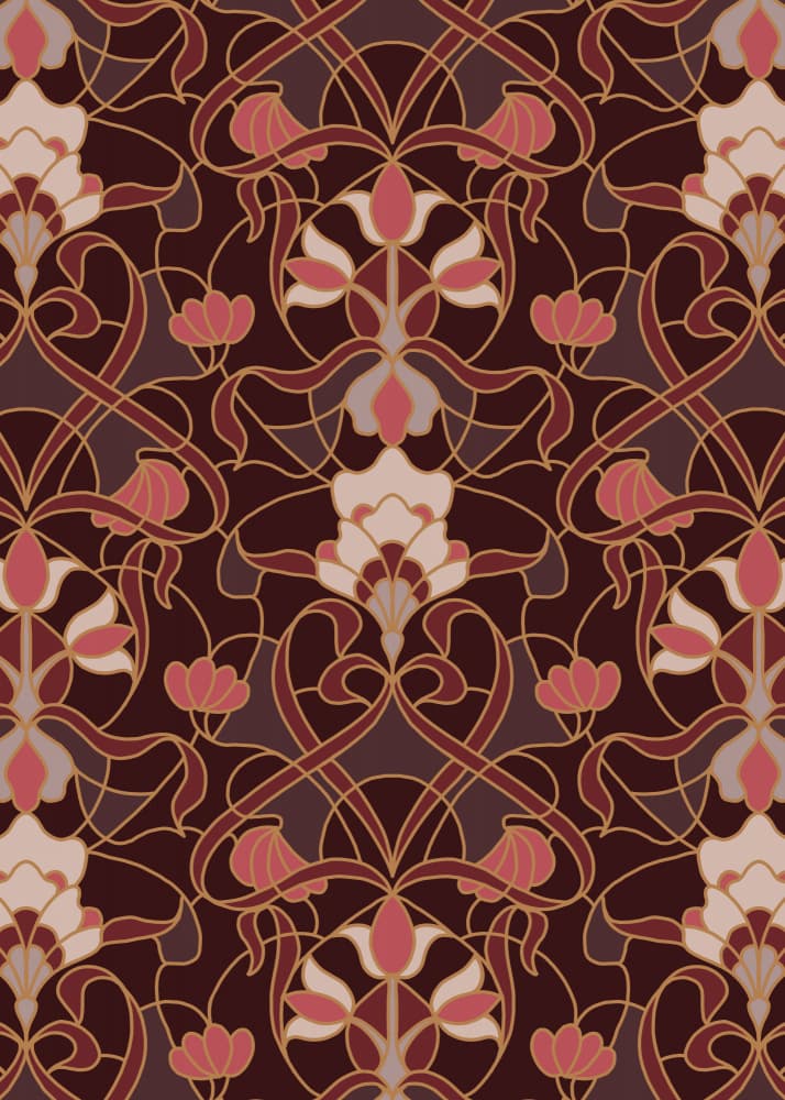 Rich Art Nouveau Floral