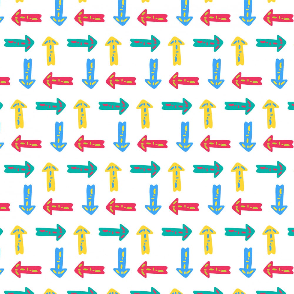 Colorful Arrow Pattern by Marika Barsrsind — canvas wall art