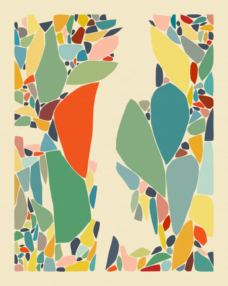 Vibrant Organic Mosaic by Jazzberry Blue — canvas wall art