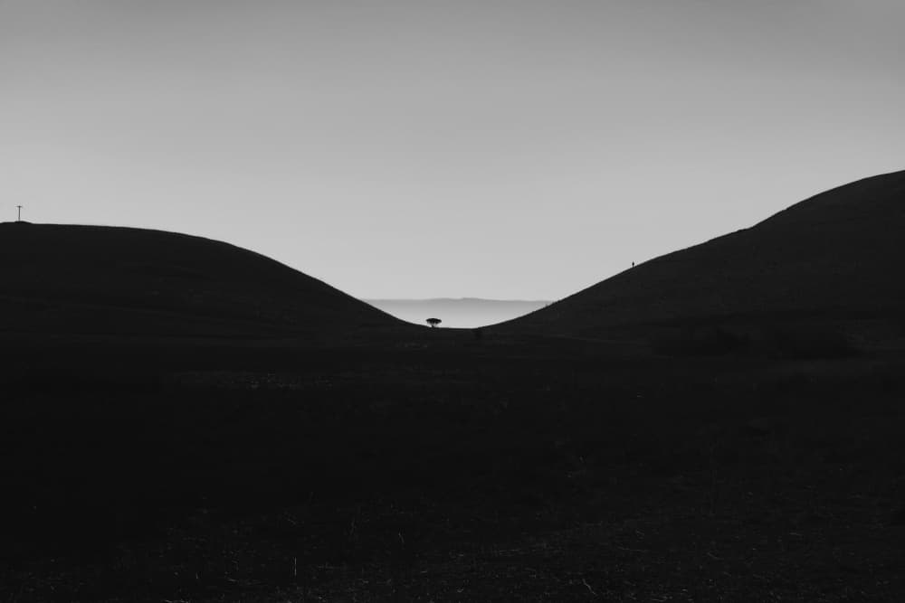 Serene Valley Silhouette by Yi Liu — canvas wall art