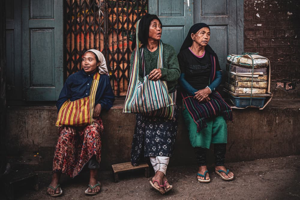 Local Women Gather by Marco Tagliarino — canvas wall art