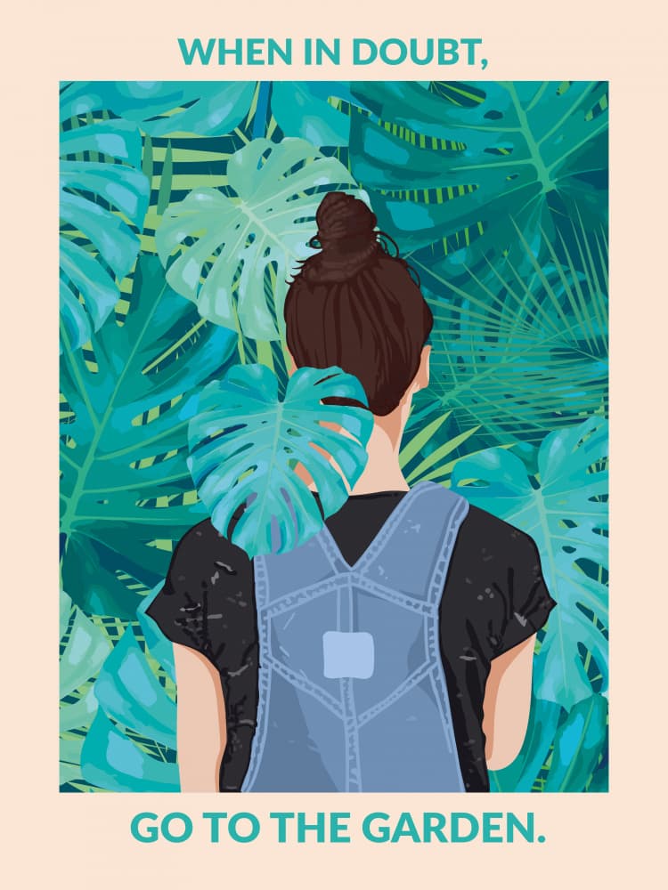 Tropical Garden Escape by WallChart Art Studio — canvas wall art