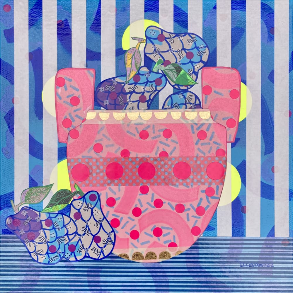 Whimsical Patterned Pears by David Galan — canvas wall art