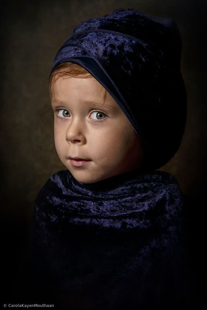 Young Boy in Velvet by Carola Kayen-Mouthaan — canvas wall art