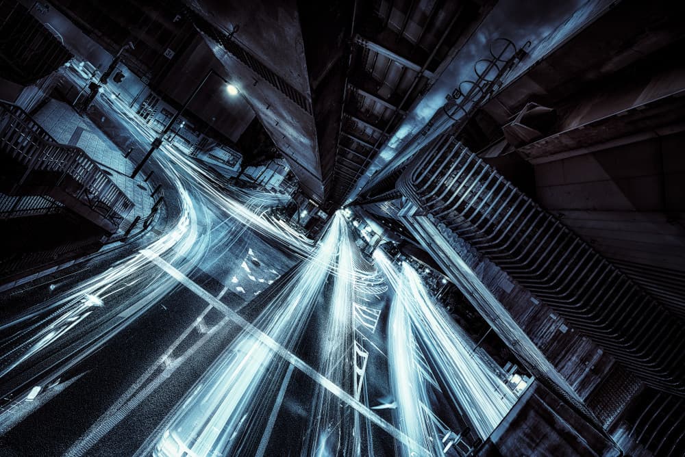 Electric Urban Motion by Yoshihiko Wada — canvas wall art