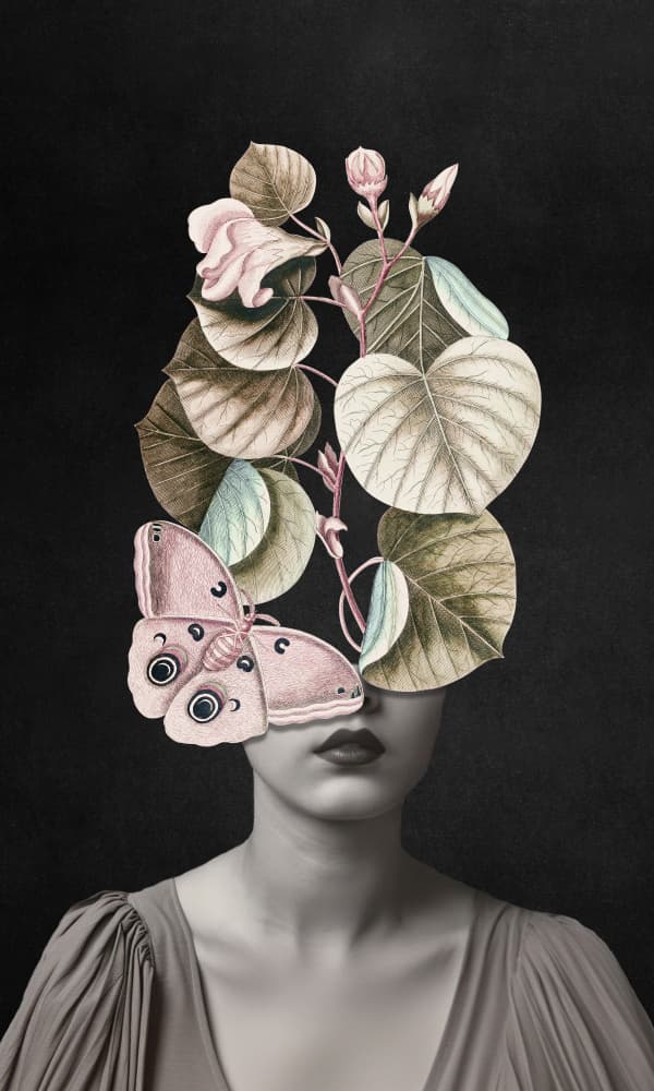 Elegant Butterfly Botanicals by Marja van den Hurk — canvas wall art