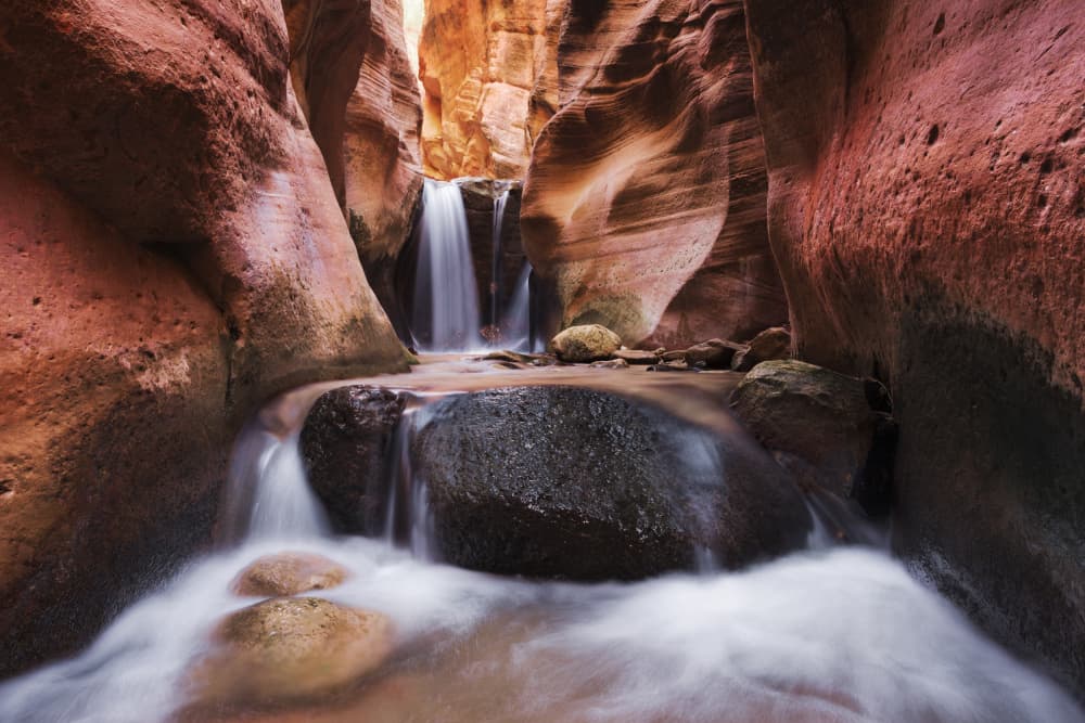 Canyon Waterfall by Stefan Hefele — canvas wall art