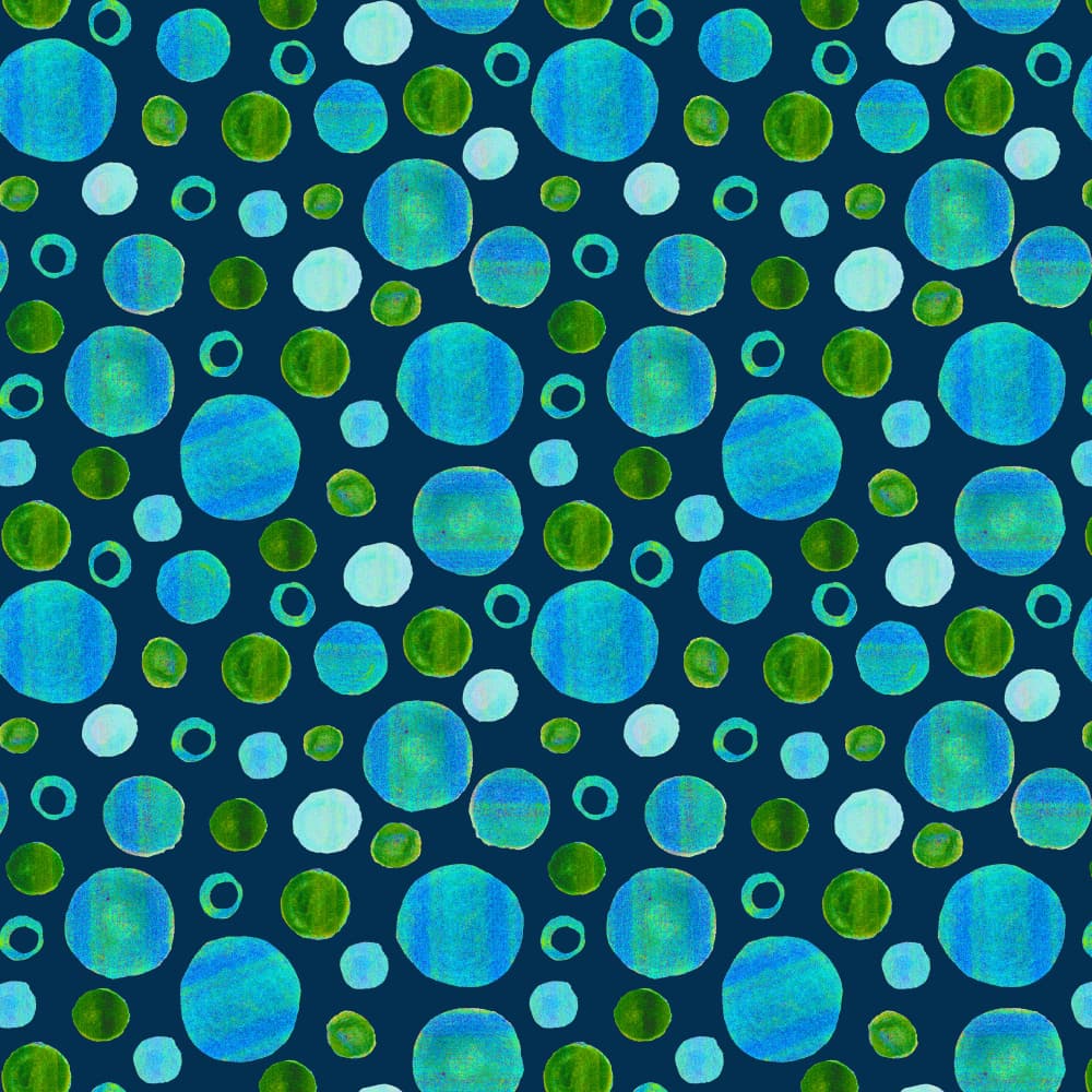 Textured Blue Green Circles by Michele Channell — canvas wall art