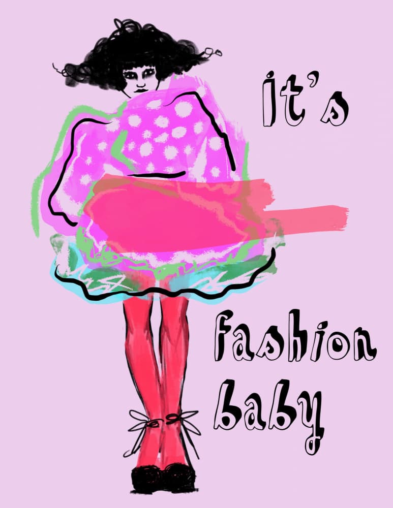 Pop Art Fashion Girl by Michele Frechette — canvas wall art