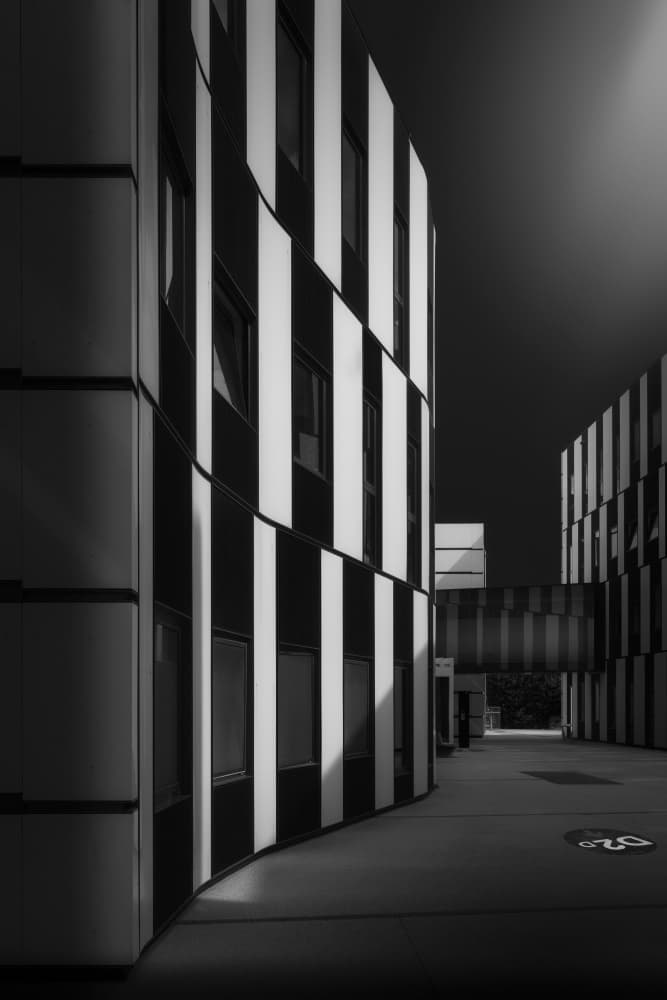 Modern Striped Architecture by Thomas de Franzoni — canvas wall art
