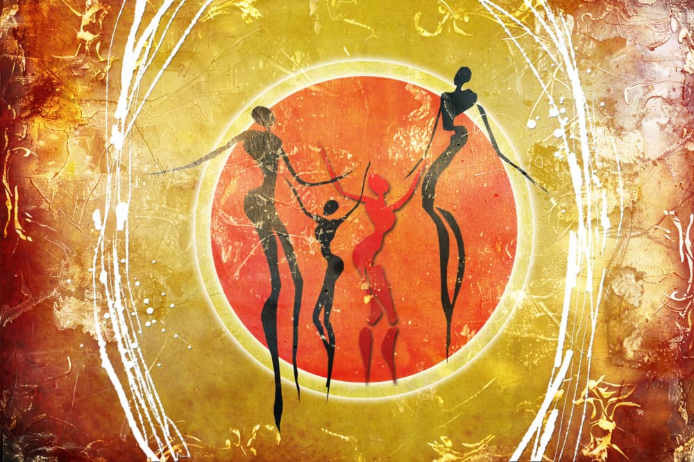 Joyful African Dance by Rafal Kulik — canvas wall art