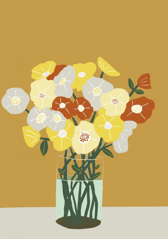 Warm Floral Bouquet by Sharyn Bursic — canvas wall art