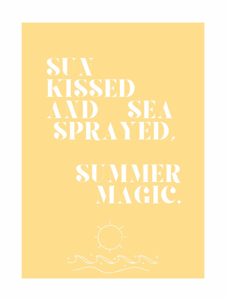 Summer Magic Quote by Ohkimiko — canvas wall art