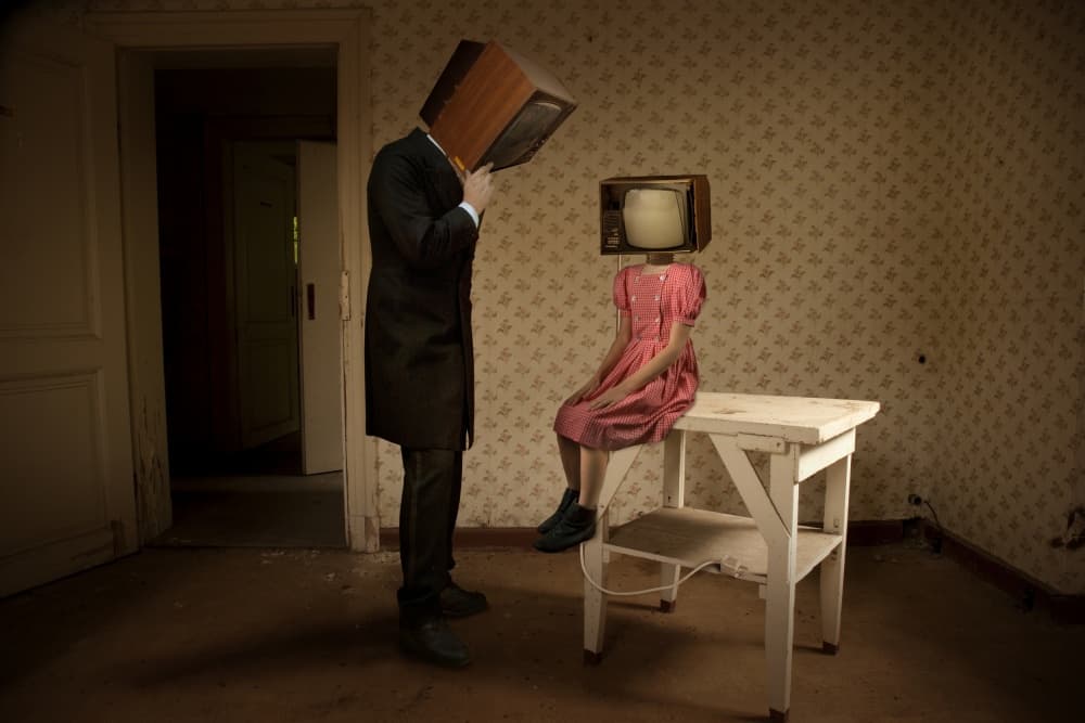 Vintage TV Heads by Christine von Diepenbroek — canvas wall art