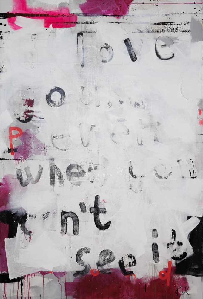 Painted Words of Love by kent youngstrom — canvas wall art