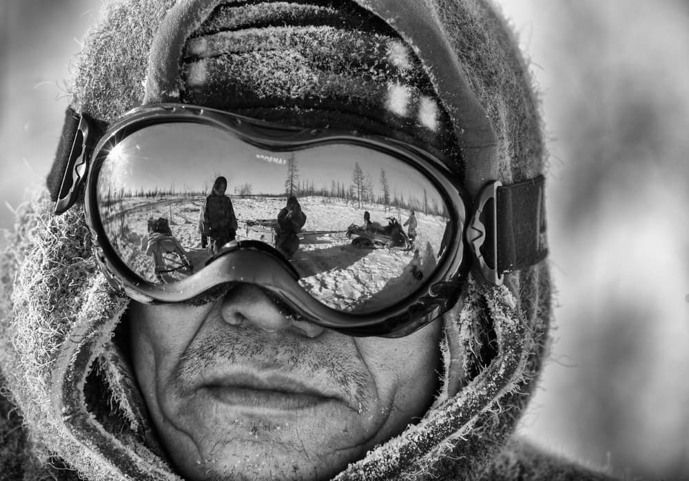 Winter Goggles Reflection by Andrey Snegirev — canvas wall art