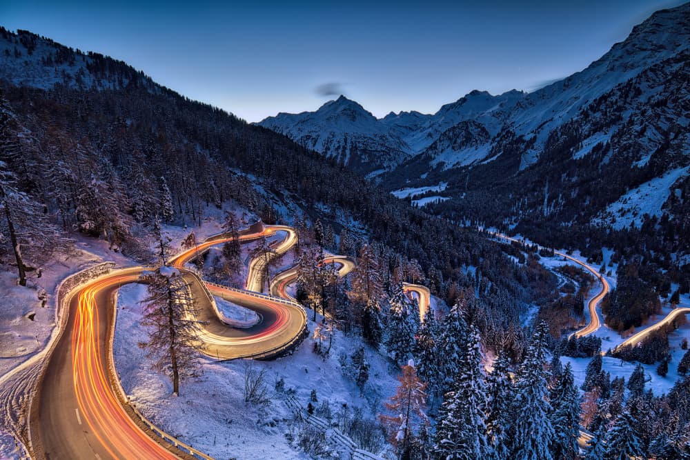Alpine Pass Lights by Judith Kuhn — canvas wall art