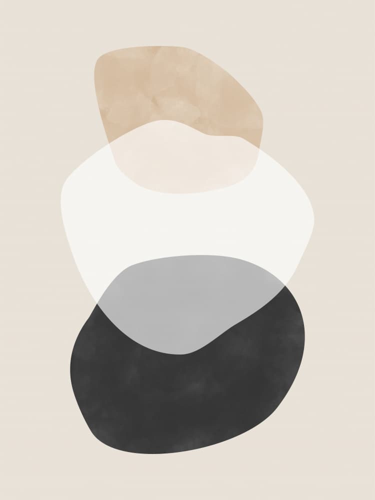 Stacked Organic Shapes by Elena Ristova — canvas wall art