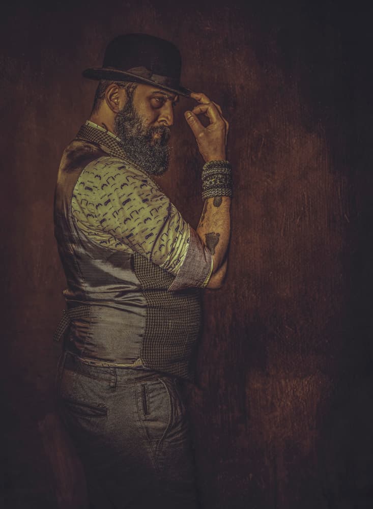 Dapper Bearded Gentleman by gNo — canvas wall art