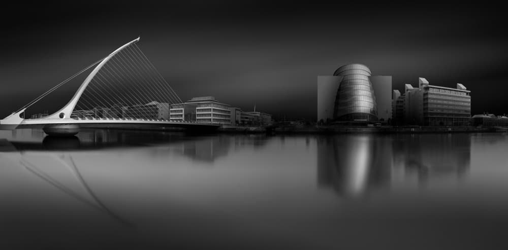 Dublin City Twilight by Hugo Borges — canvas wall art