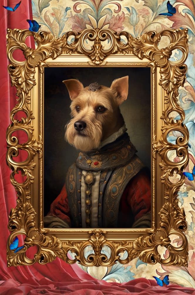 Regal Dog Portrait by Sue Skellern — canvas wall art