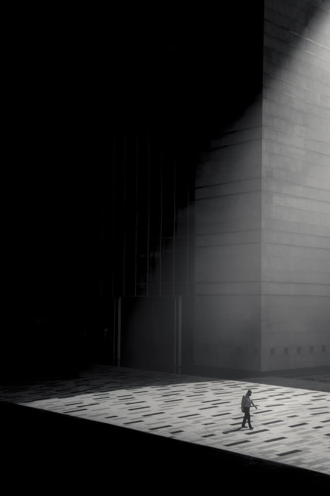 Solitary Man Walking by Dan Newton — canvas wall art