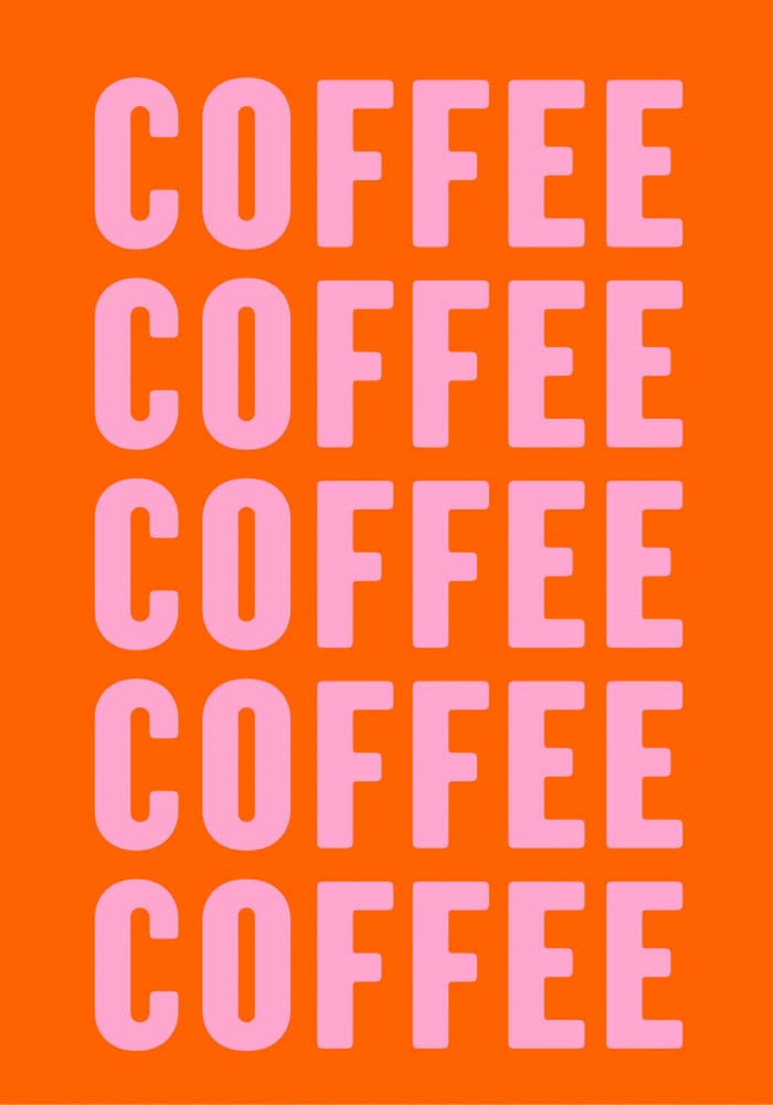Bold Coffee Typography by Athene Fritsch — canvas wall art